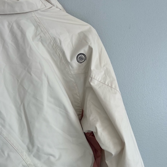 COLUMBIA CONVERTS Sportwear White Pink Zip Up Jacket Women's Size M Waterproof - Picture 14 of 16